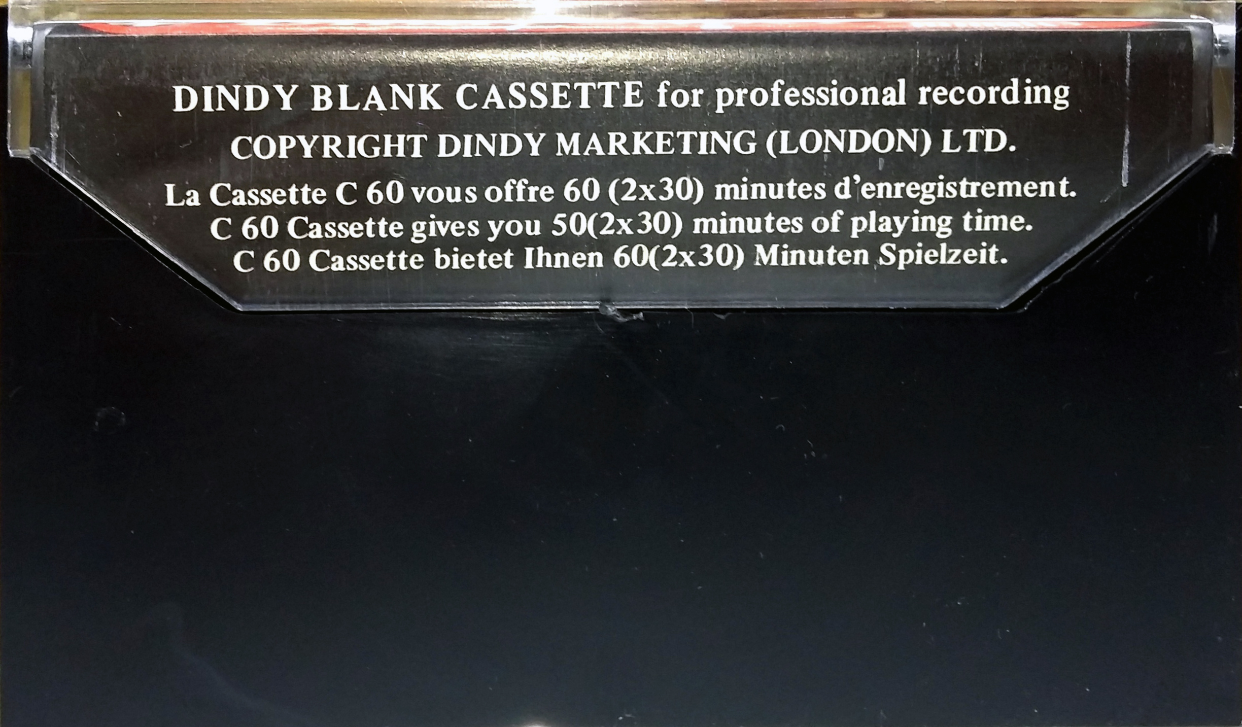 Compact Cassette Dindy Super 60 Type I Normal 1976 Europe