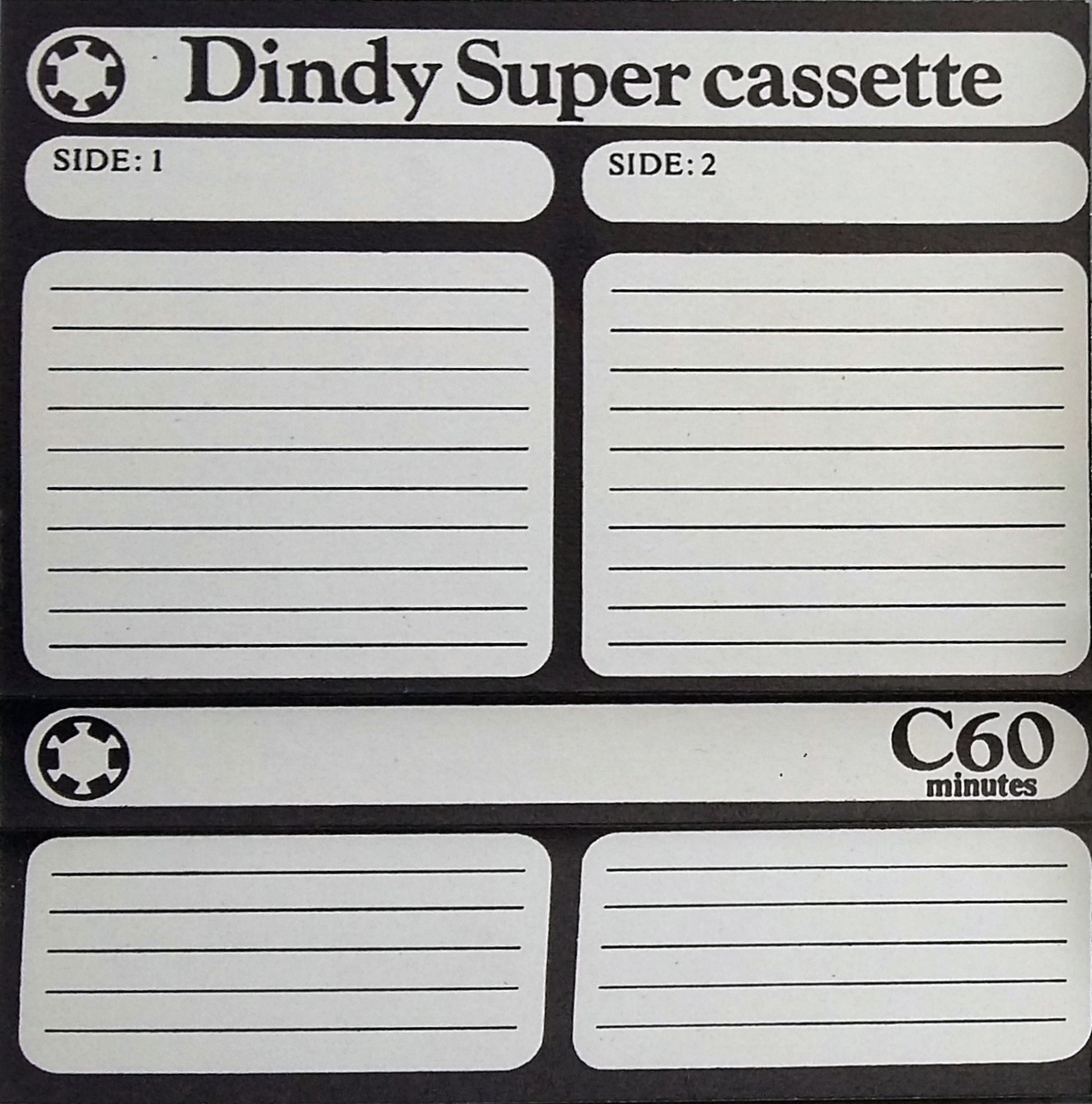 Compact Cassette Dindy Super 60 Type I Normal 1976 Europe