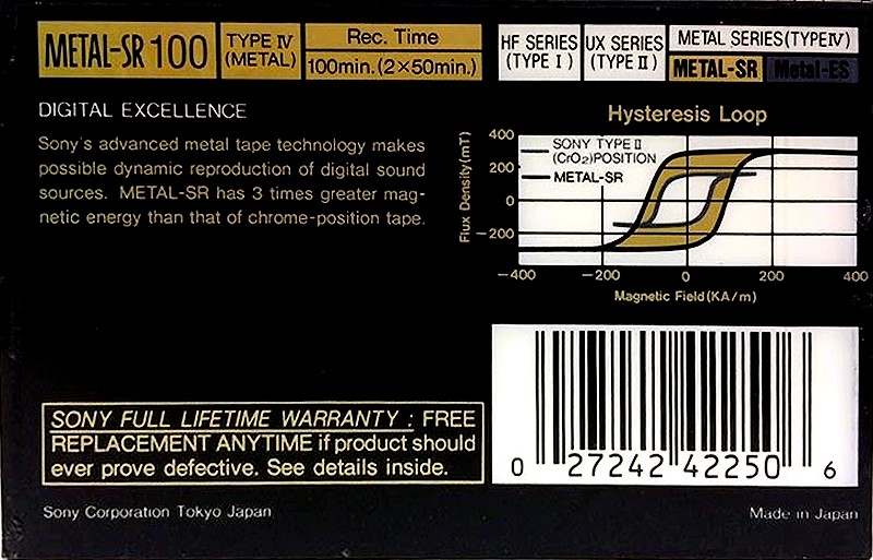 Compact Cassette: Sony  - Metal SR 100