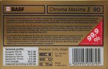 Compact Cassette BASF Chrome Maxima II 90 Type II Chrome 1989 Europe