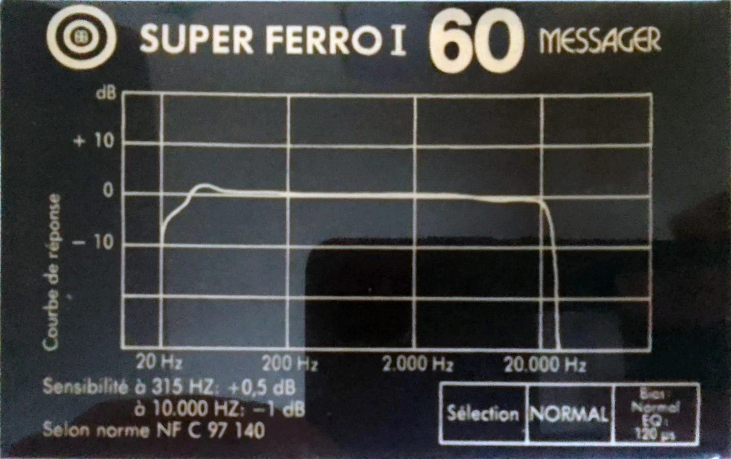 Compact Cassette Messager 60 Type I Normal France
