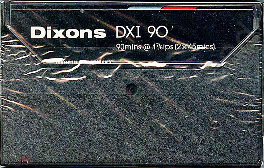 Compact Cassette Dixons DXI 90 Type II Chrome 1979 UK