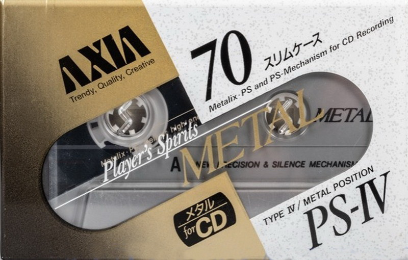 Compact Cassette AXIA PS-IV 70 "PS-4 B 70" Type IV Metal 1991 Japan