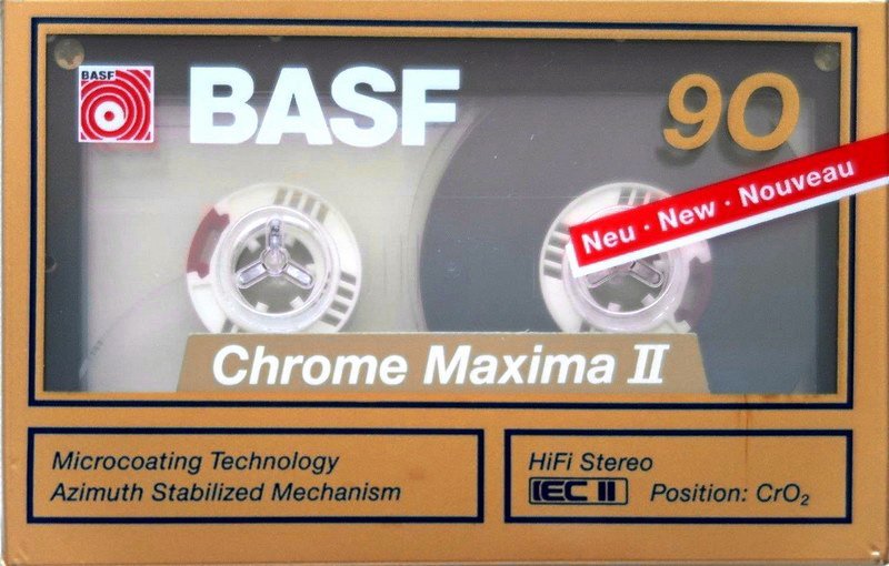 Compact Cassette BASF Chrome Maxima II 90 Type II Chrome 1990 Europe