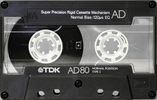 Compact Cassette TDK AD 80 "AD-80K" Type I Normal 1989 Japan