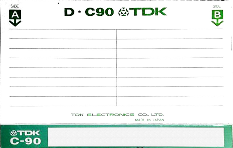 Compact Cassette: TDK  - D 90