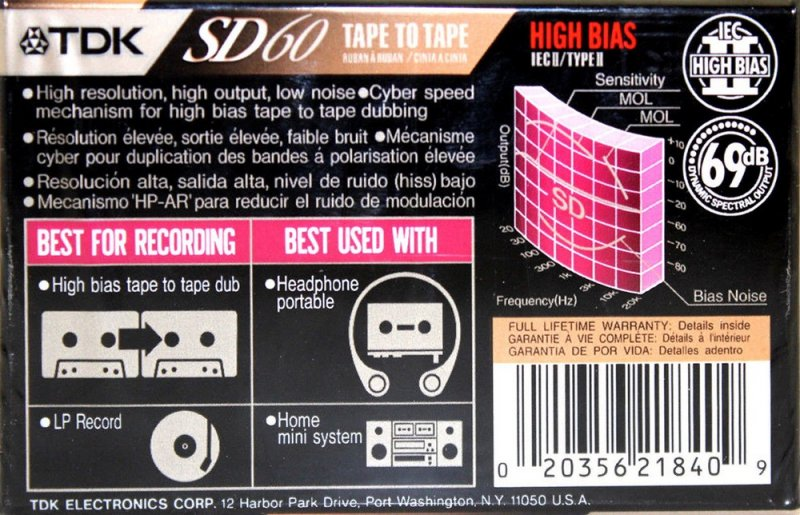 Compact Cassette: TDK  - SD 60