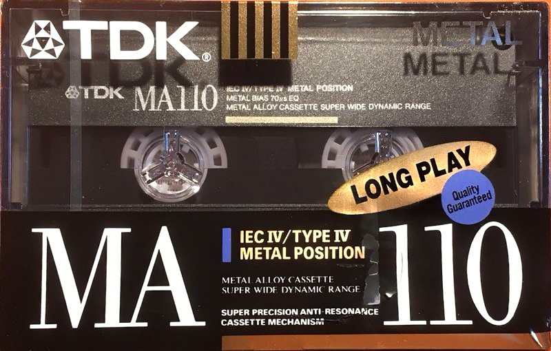Compact Cassette TDK MA 110 "MA-110SE" Type IV Metal 1990 Europe