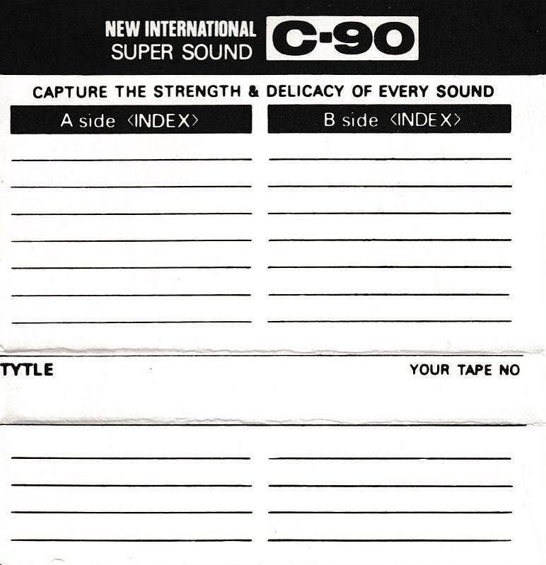 Compact Cassette New International 90 "C-90-X" Type I Normal Unknown Country