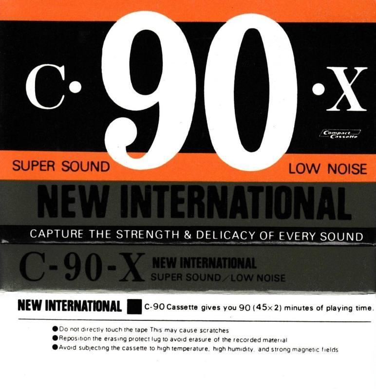 Compact Cassette New International 90 "C-90-X" Type I Normal Unknown Country