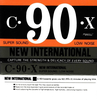 Compact Cassette New International 90 "C-90-X" Type I Normal Unknown Country