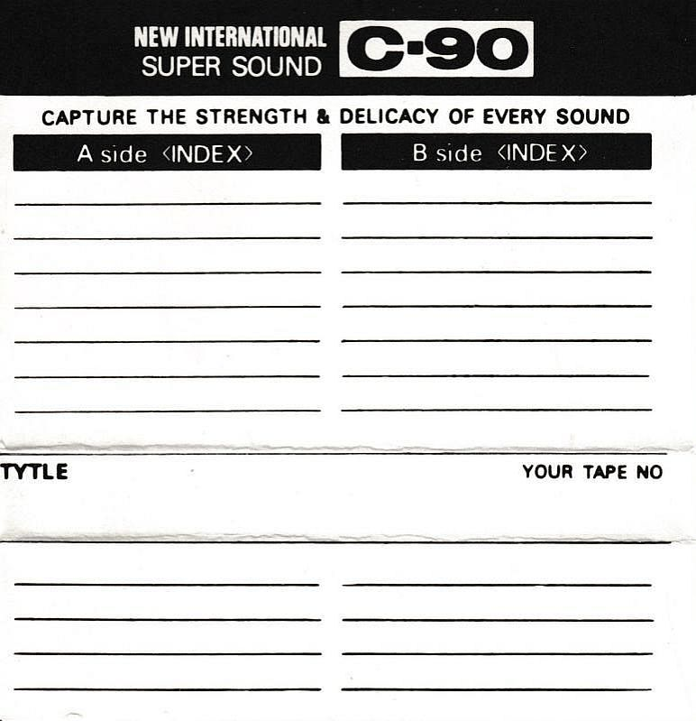 Compact Cassette:  New International -  90