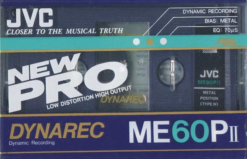 Compact Cassette JVC Metal / ME 60 "Dynarec ME60PII" Type IV Metal 1983 USA