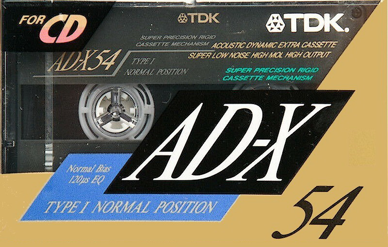 Compact Cassette TDK AD-X 54 "AD-X54R" Type I Normal 1991 Japan