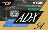 Compact Cassette TDK AD-X 54 "AD-X54R" Type I Normal 1991 Japan