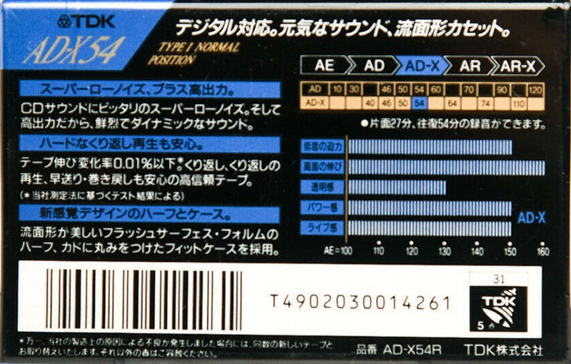 Compact Cassette: TDK  - AD-X 54