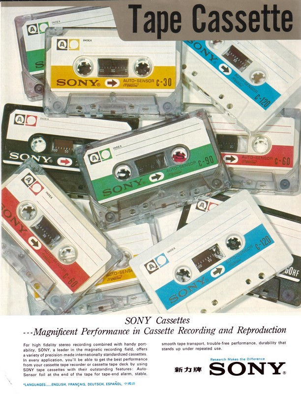 Compact Cassette Sony 90 Type I Normal 1970 Japan