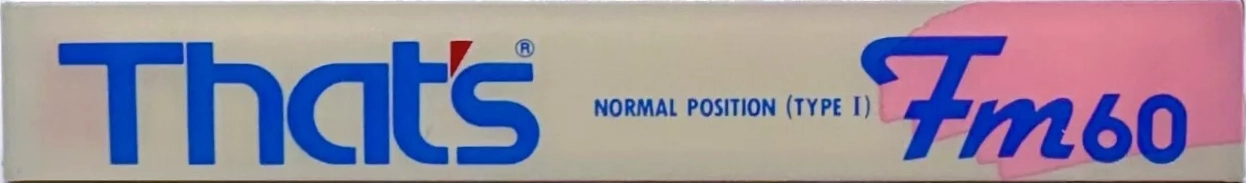 Compact Cassette Thats FM 60 Type I Normal 1987 Japan