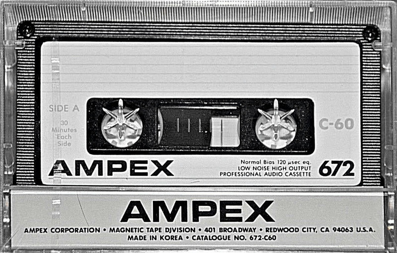 Compact Cassette Ampex 672 60 Type I Normal 1985 USA