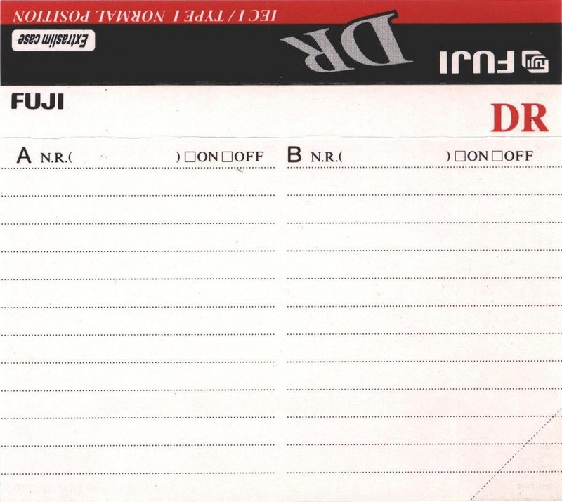 Compact Cassette Fuji DR 90 Type I Normal 1995 Europe