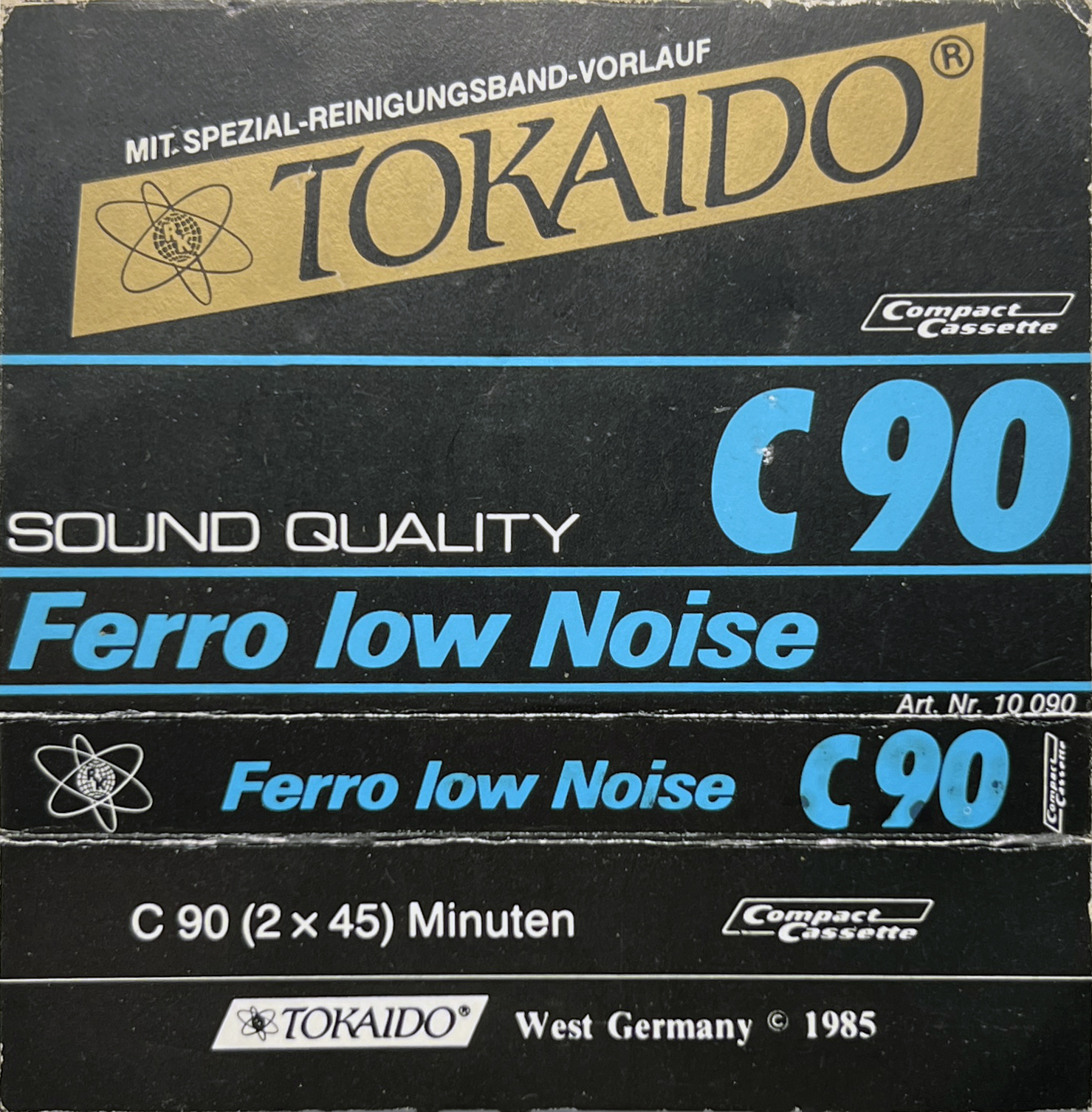 Compact Cassette Tokaido Ferro Low Noise 90 "Sound Quality" Type I Normal 1985 Europe