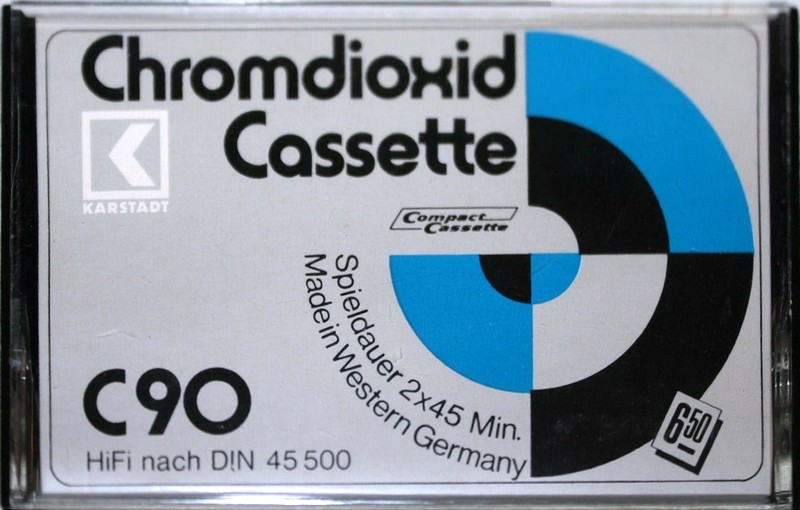 Compact Cassette Karstadt 90 Type II Chrome 1973 Germany
