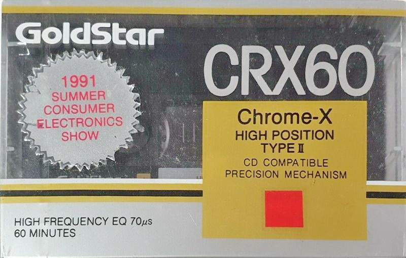 Compact Cassette Goldstar CRX 60 Type II Chrome 1989 USA