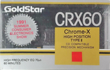 Compact Cassette Goldstar CRX 60 Type II Chrome 1989 USA