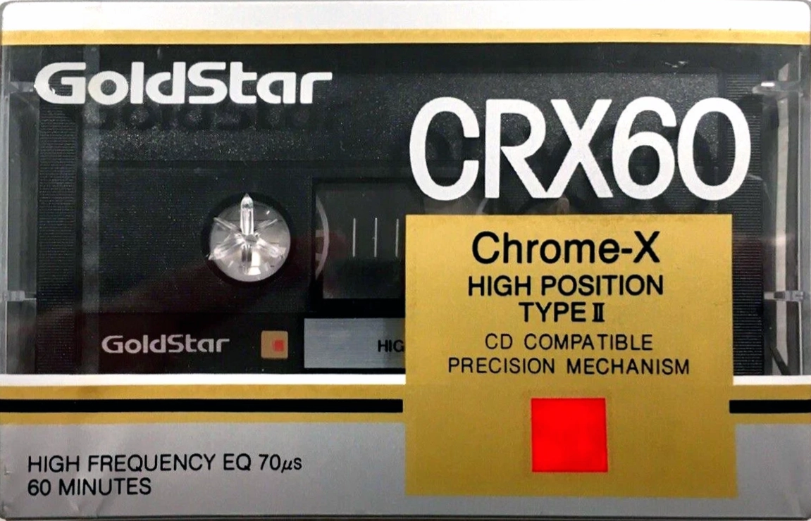 Compact Cassette Goldstar CRX 60 Type II Chrome 1989 USA