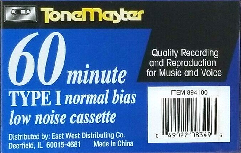 Compact Cassette ToneMaster 60 Type I Normal 2010 USA