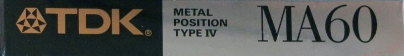 Compact Cassette TDK MA 60 "MA-60M" Type IV Metal 1990 Japan