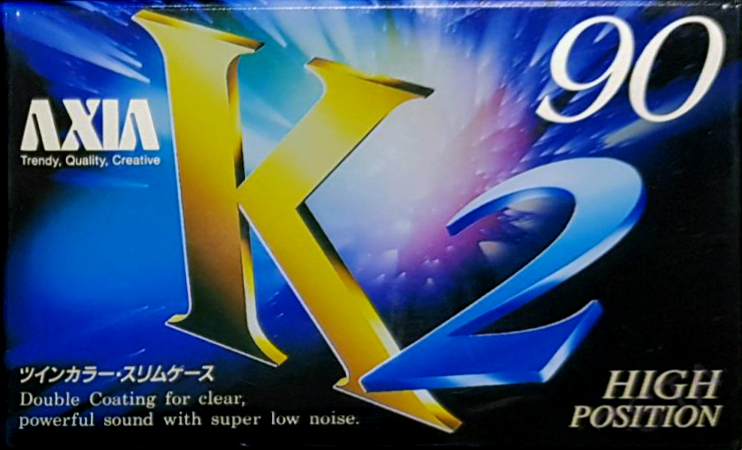 Compact Cassette AXIA K2 90 "K2B 90" Type II Chrome 1995 Japan