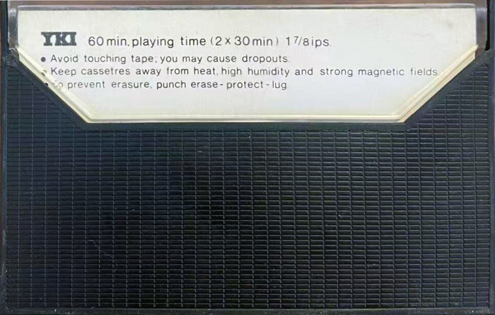Compact Cassette YKI 60 Type I Normal Hong Kong