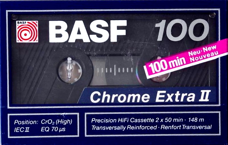 Compact Cassette BASF Chrome Extra II 100 Type II Chrome 1990 Europe