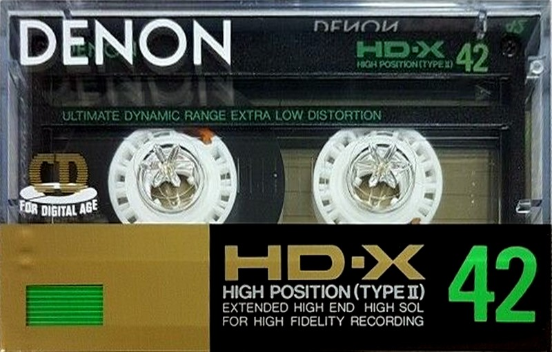 Compact Cassette Denon HD-X 42 Type II Chrome 1987 Japan