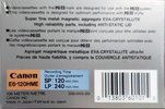 Video8, Hi8, Digital8 Canon Metal-E 120 "Hi8 E6-120HME" Type IV Metal 1990 North America