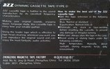 Compact Cassette ZZZ ZD 46 Type I Normal 1988 Worldwide