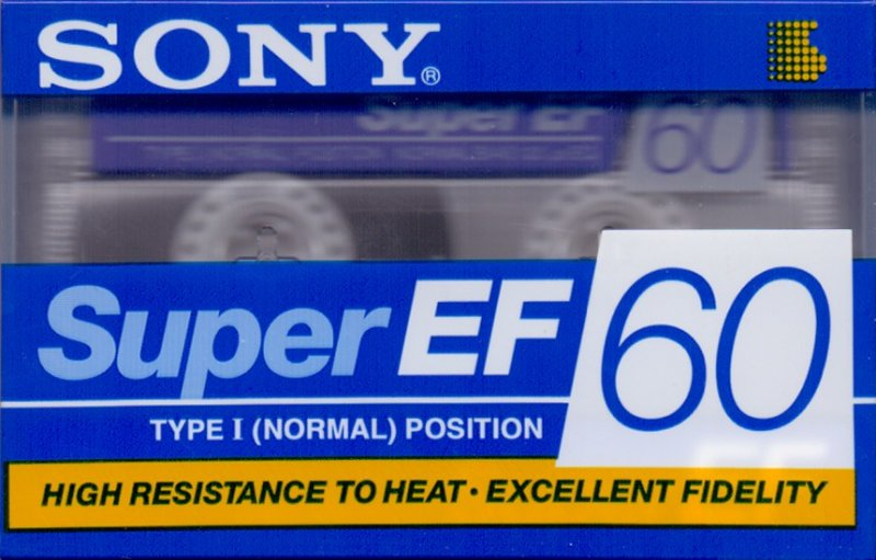 Compact Cassette Sony Super EF 60 "C-60EF" Type I Normal 1992 Europe