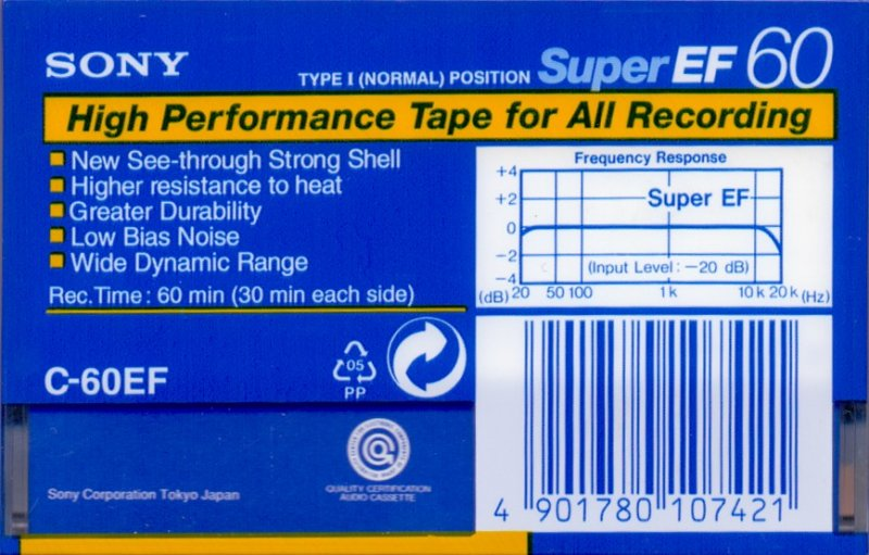 Compact Cassette: Sony  - Super EF 60