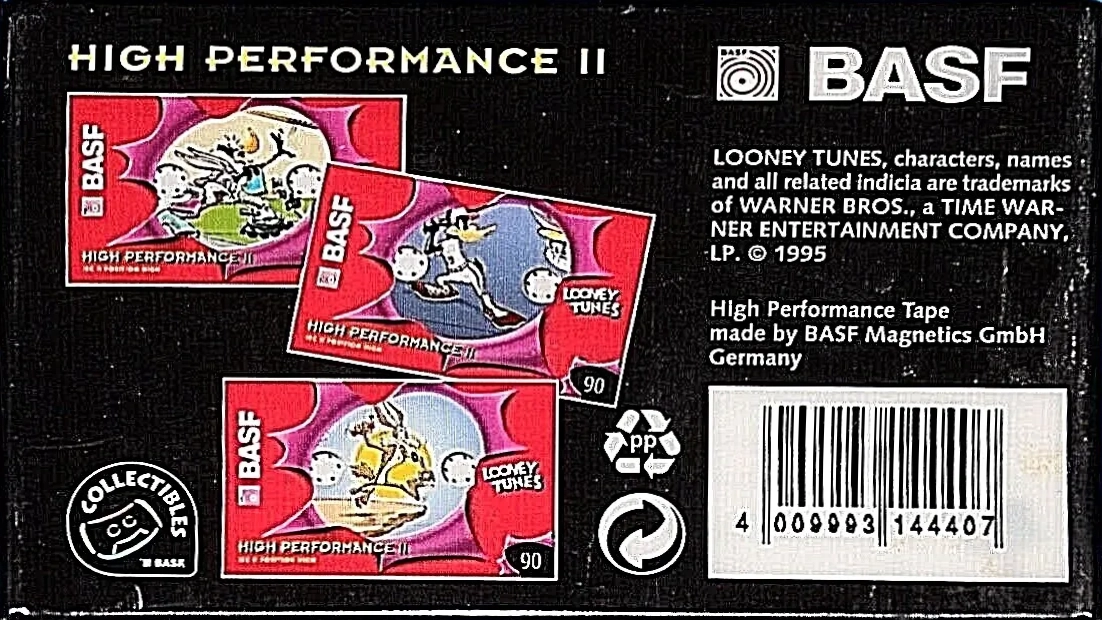 Compact Cassette BASF High Performance II 90 "Looney Tunes Edition I" Type II Chrome 1995 Europe