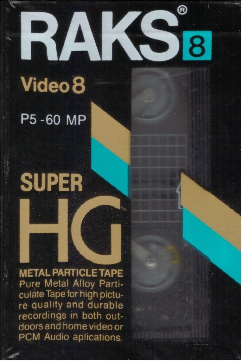 Video8, Hi8, Digital8 RAKS 60 "Super HG" Type IV Metal 1989 Europe