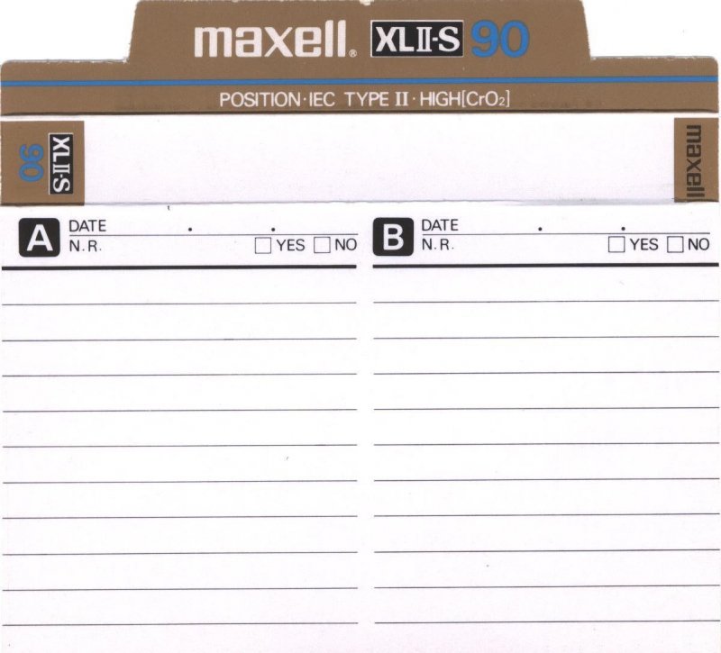 Compact Cassette Maxell XLII-S 90 Type II Chrome 1983 USA