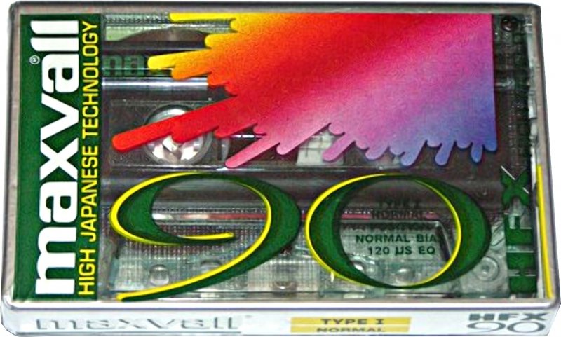 Compact Cassette Maxvall 90 "HFX" Type I Normal 1991 Colombia