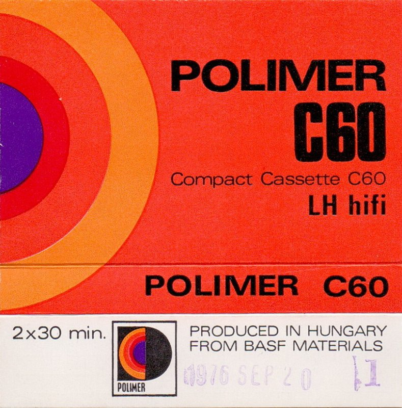 Compact Cassette Polimer LH 60 "Green" Type I Normal 1976 Hungary