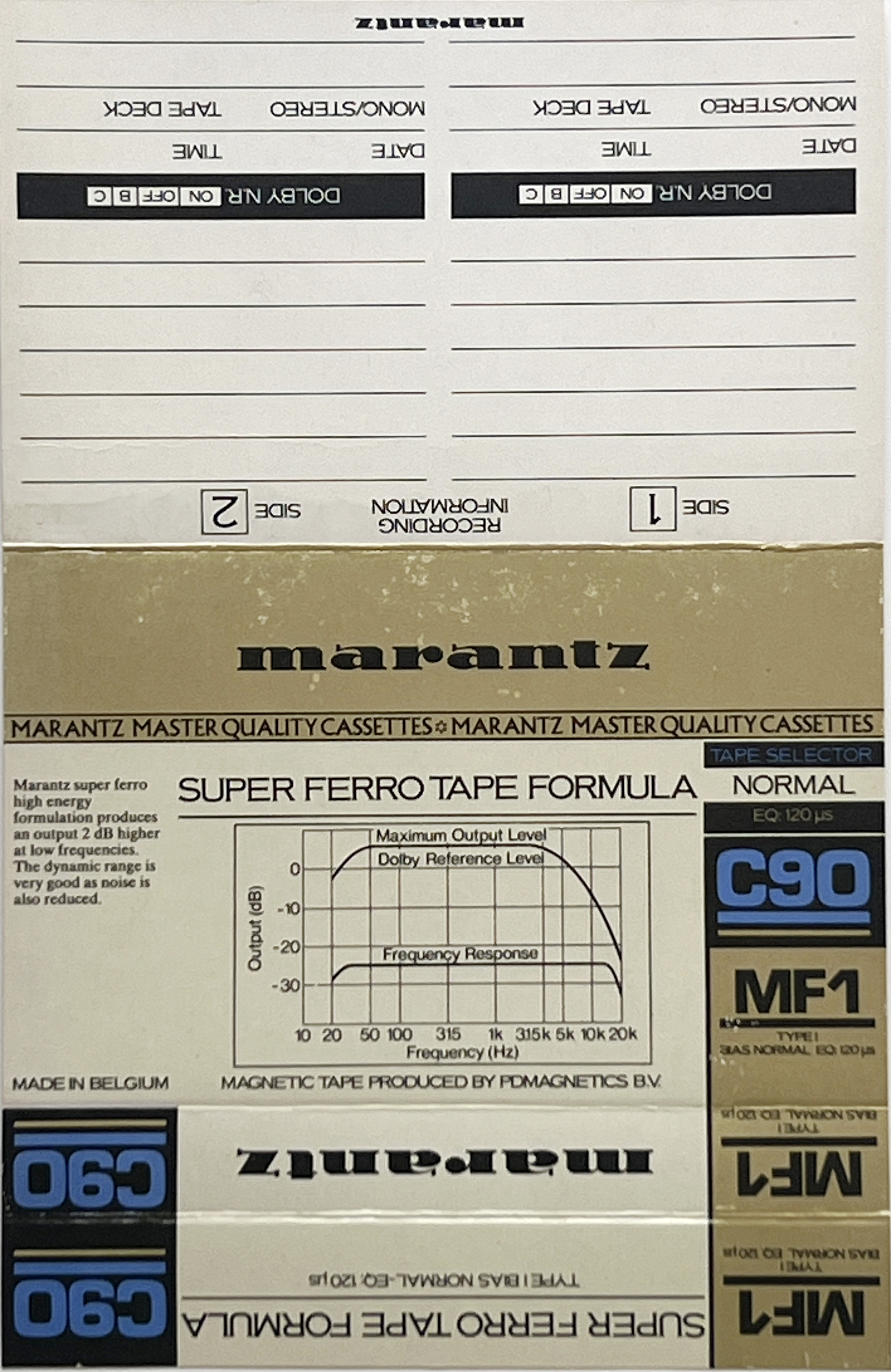 Compact Cassette: PDM Magnetics Marantz - MF1 90