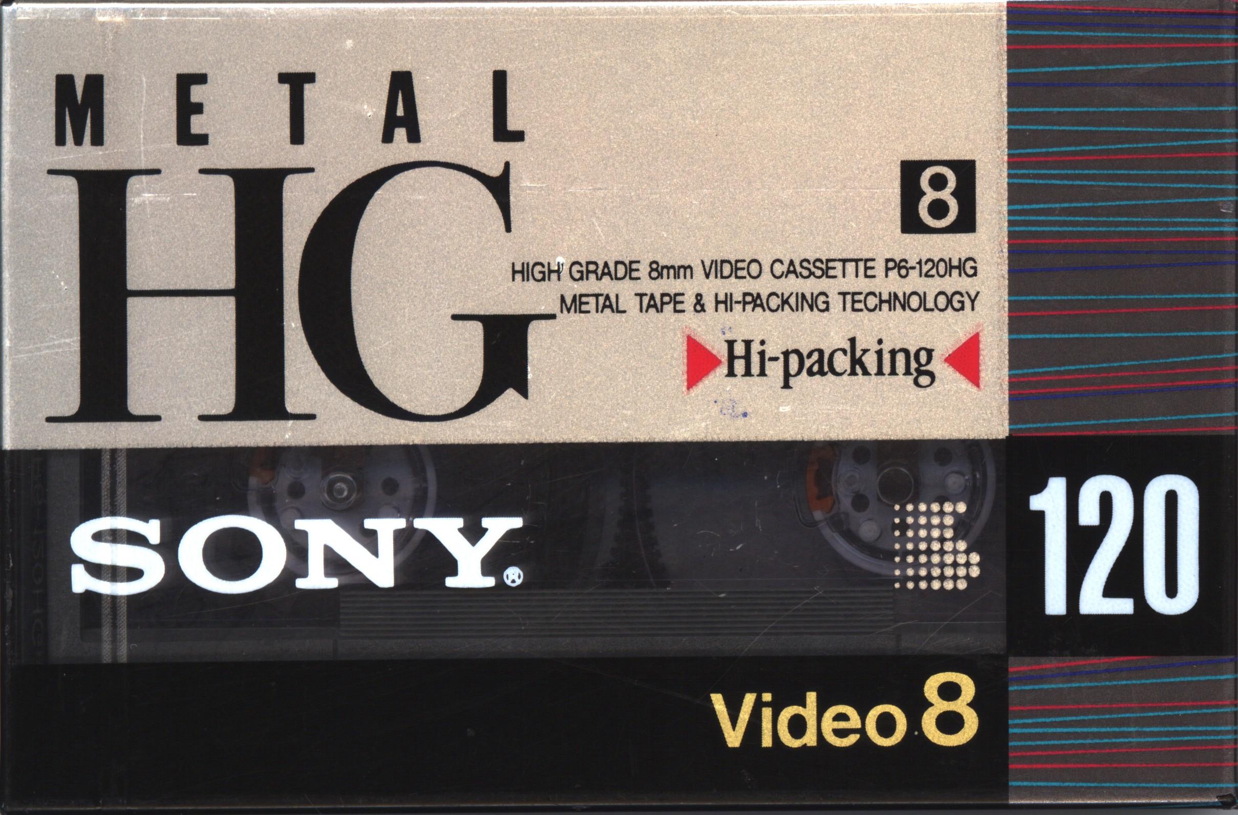 Video8, Hi8, Digital8 Sony HG 120 "Video8 P6-120HG" Type IV Metal 1991 Japan