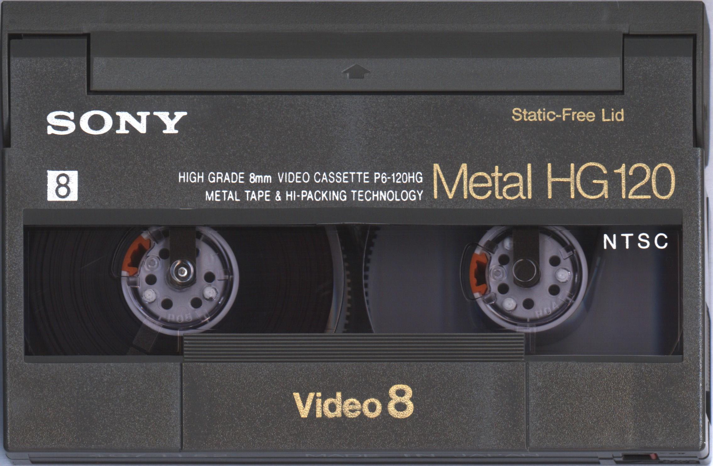 Video8, Hi8, Digital8 Sony HG 120 "Video8 P6-120HG" Type IV Metal 1991 Japan