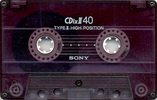 Compact Cassette Sony CDix II 40 Type II Chrome 1989 Japan