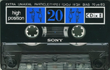 Compact Cassette Sony CDix II 20 "C-20CDX2a" Type II Chrome 1992 Japan