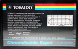 Compact Cassette Tokaido Chromdioxide Super 60 Type II Chrome 1990 Europe